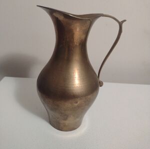 Vintage commodore solid brass pitcher made in India 8.5"can be used for flowers